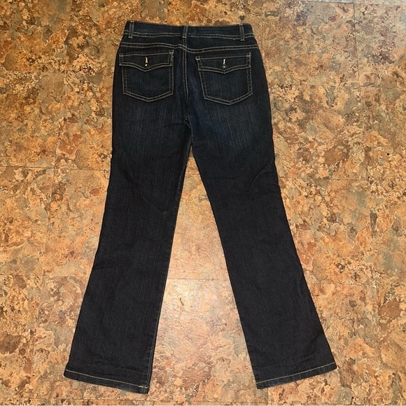 Gloria Vanderbilt Women’s Dark Wash High Rise Jeans Size 10 Double Button - Picture 1 of 11